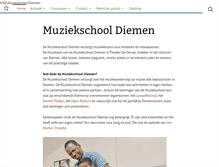 Tablet Screenshot of muziekschooldiemen.nl
